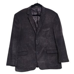 Adolfo Sports Coat Blazer 48R Gray Corduroy